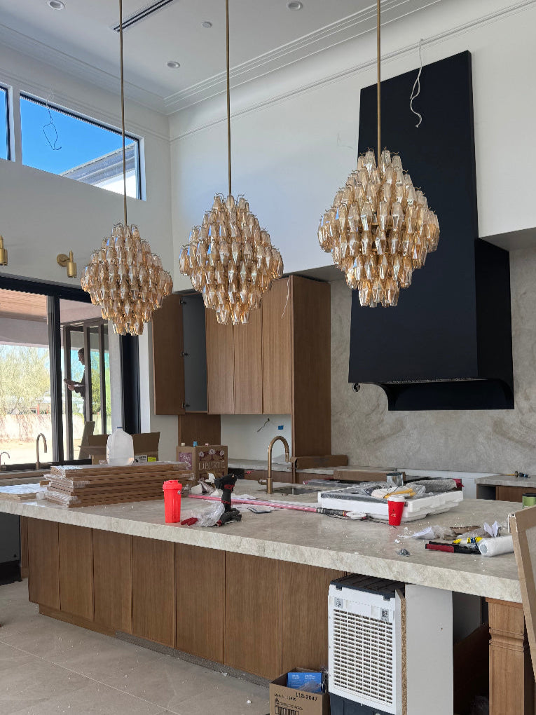 Darren Smoke Glass Large Chandelier - view 7