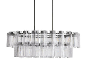 Delsie Oval Art Glass Chandelier 51''63''72''L - view 20
