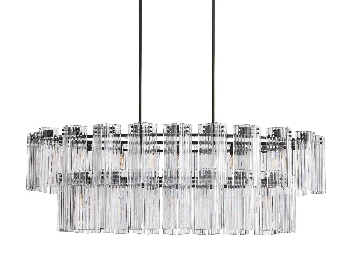 Delsie Oval Art Glass Chandelier 51''63''72''L - view 20