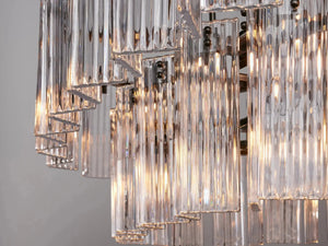 Delsie Oval Art Glass Chandelier 51''63''72''L - view 7