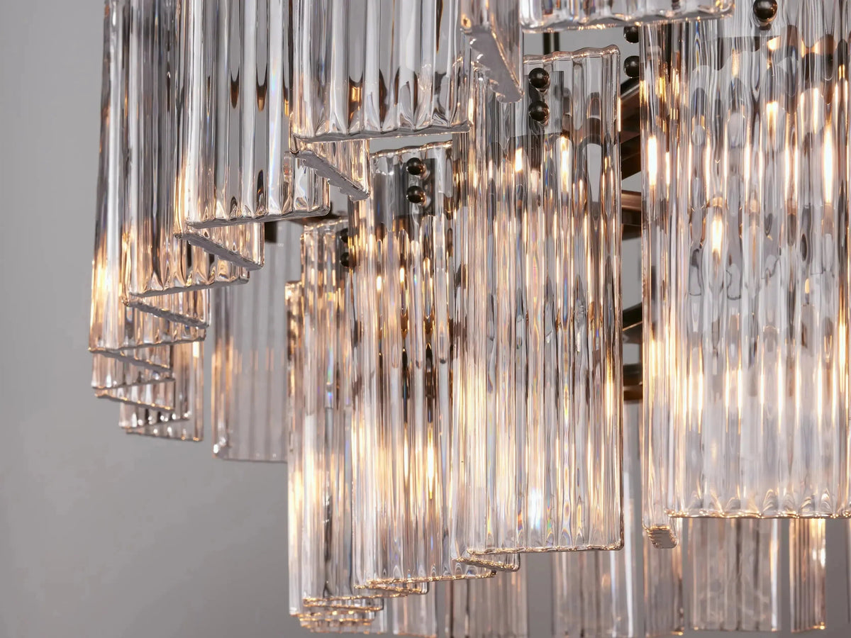 Delsie Oval Art Glass Chandelier 51''63''72''L - view 7