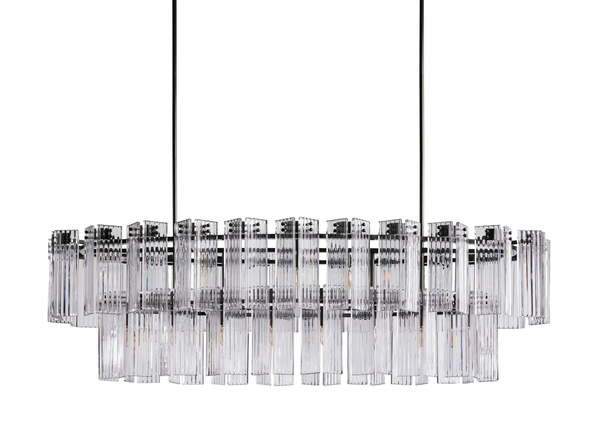 Delsie Oval Art Glass Chandelier 51''63''72''L - view 23