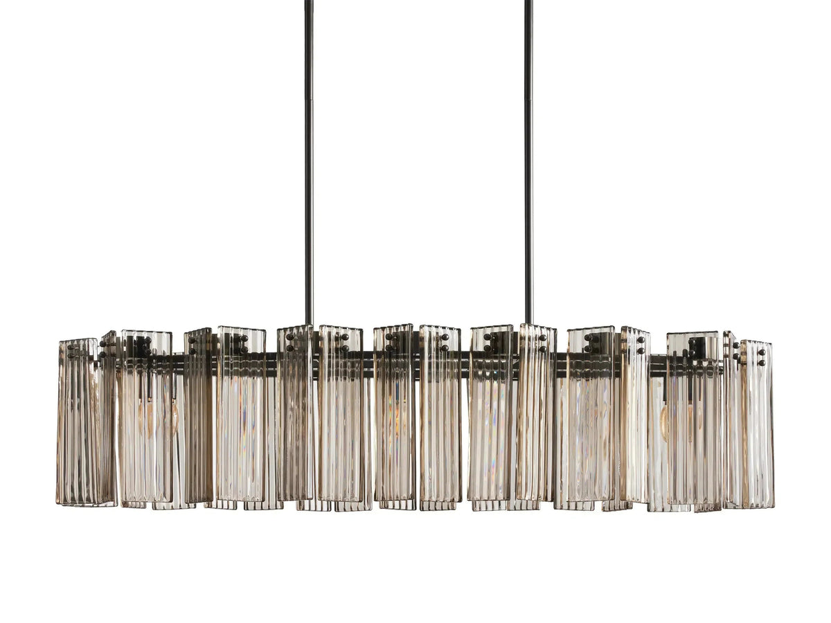 Delsie Oval Art Glass Chandelier 51''63''72''L - view 26