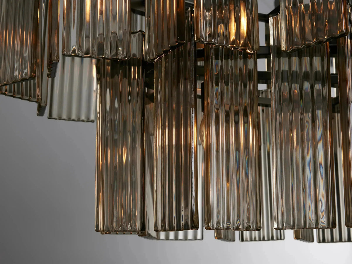 Delsie Oval Art Glass Chandelier 51''63''72''L - view 31