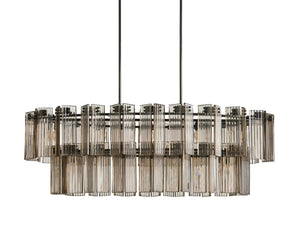 Delsie Oval Art Glass Chandelier 51''63''72''L - view 32