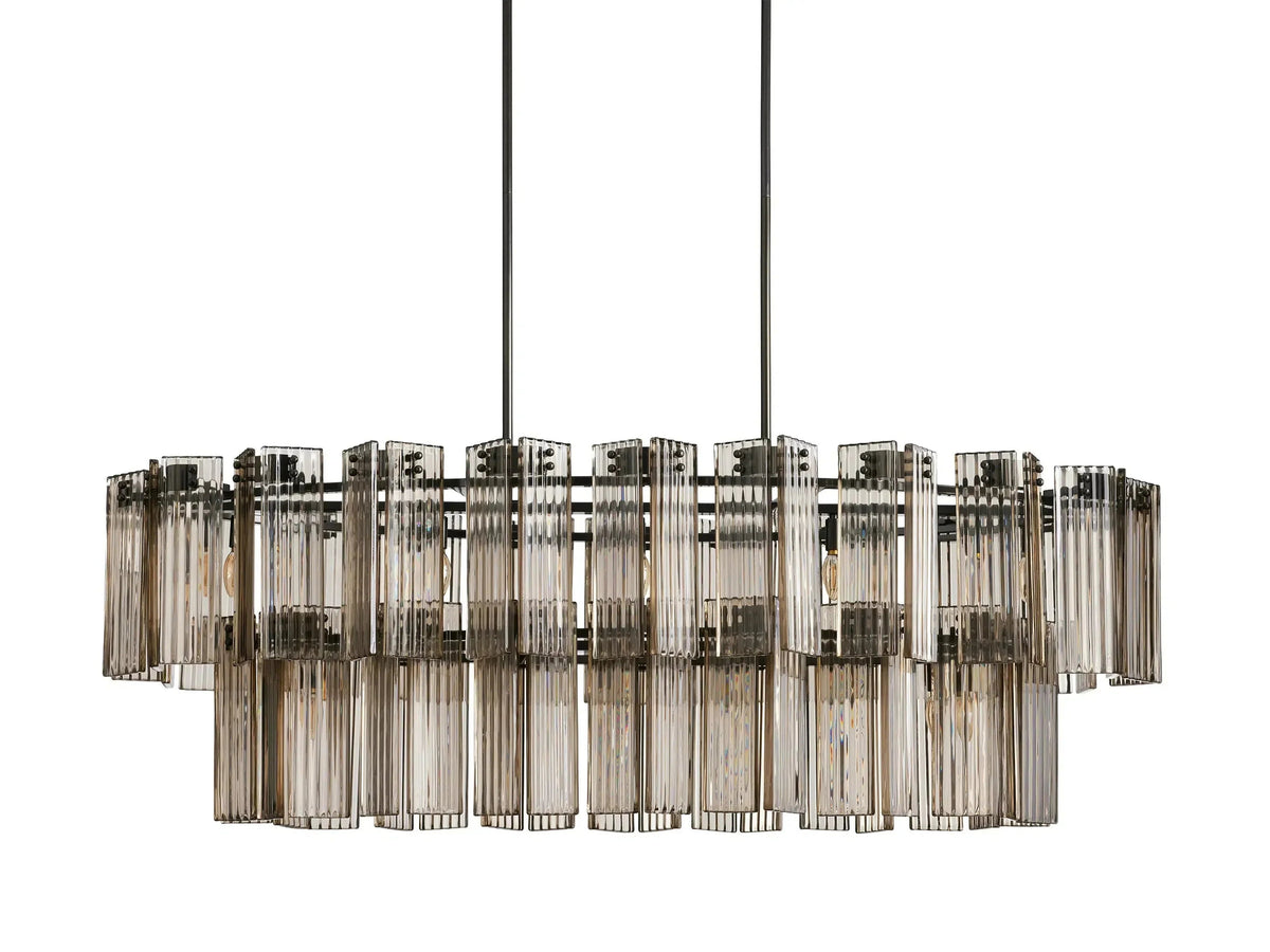 Delsie Oval Art Glass Chandelier 51''63''72''L - view 32