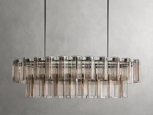 Delsie Oval Art Glass Chandelier 51''63''72''L - view 33