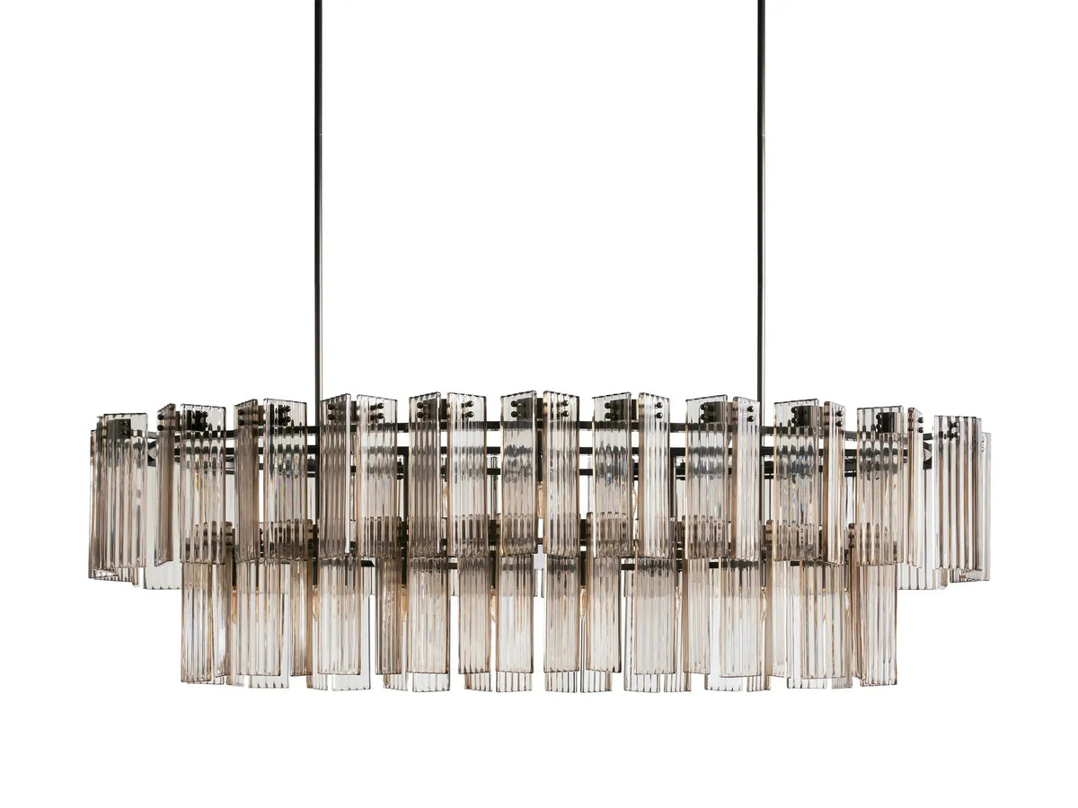Delsie Oval Art Glass Chandelier 51''63''72''L - view 36