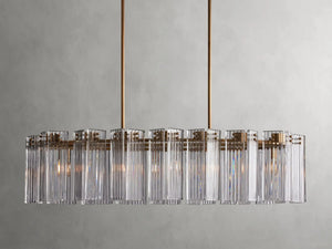 Delsie Oval Art Glass Chandelier 51''63''72''L