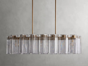 Delsie Oval Art Glass Chandelier 51''63''72''L - view 37