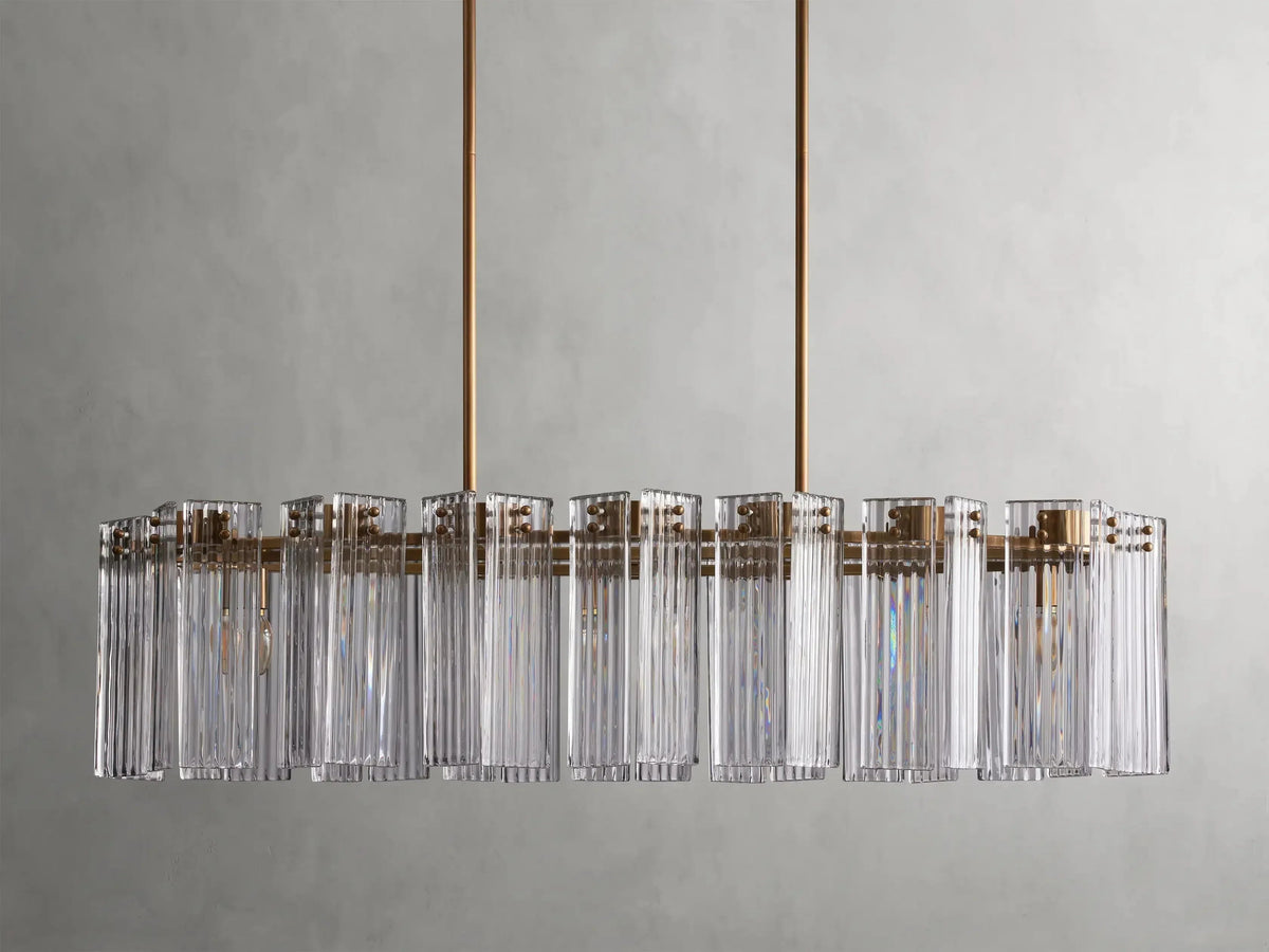 Delsie Oval Art Glass Chandelier 51''63''72''L - view 37
