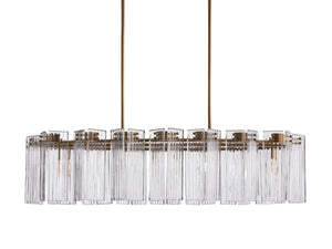 Delsie Oval Art Glass Chandelier 51''63''72''L - view 40