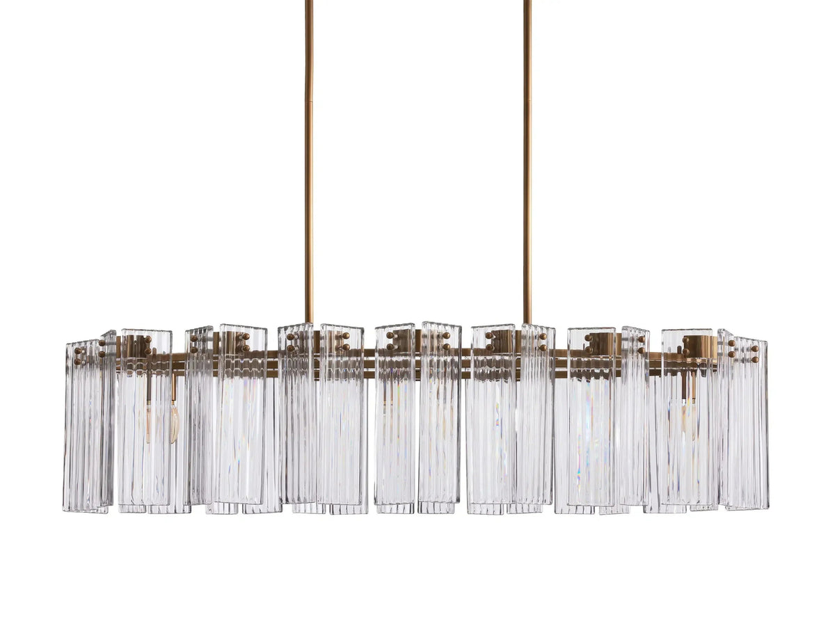 Delsie Oval Art Glass Chandelier 51''63''72''L - view 40