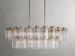Delsie Oval Art Glass Chandelier 51''63''72''L - view 3