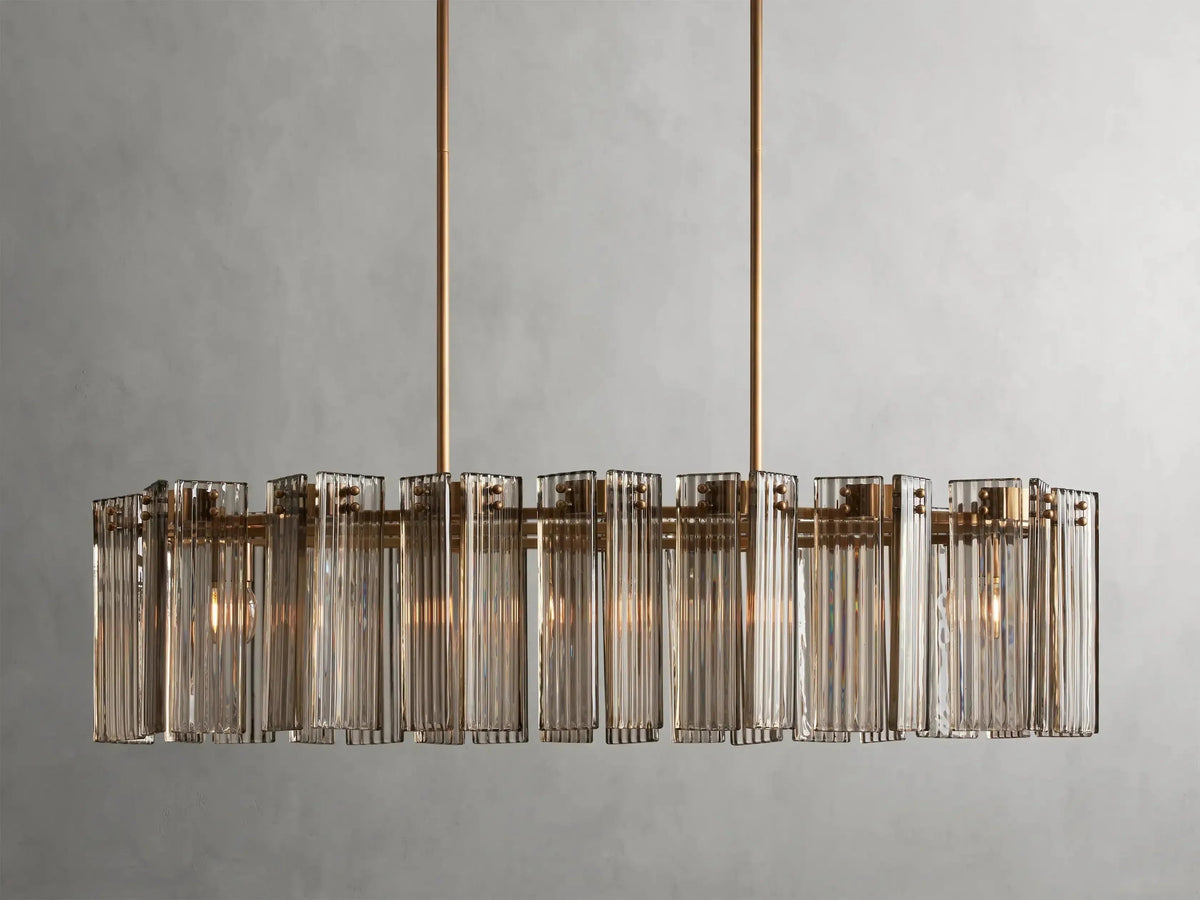 Delsie Oval Art Glass Chandelier 51''63''72''L - view 44