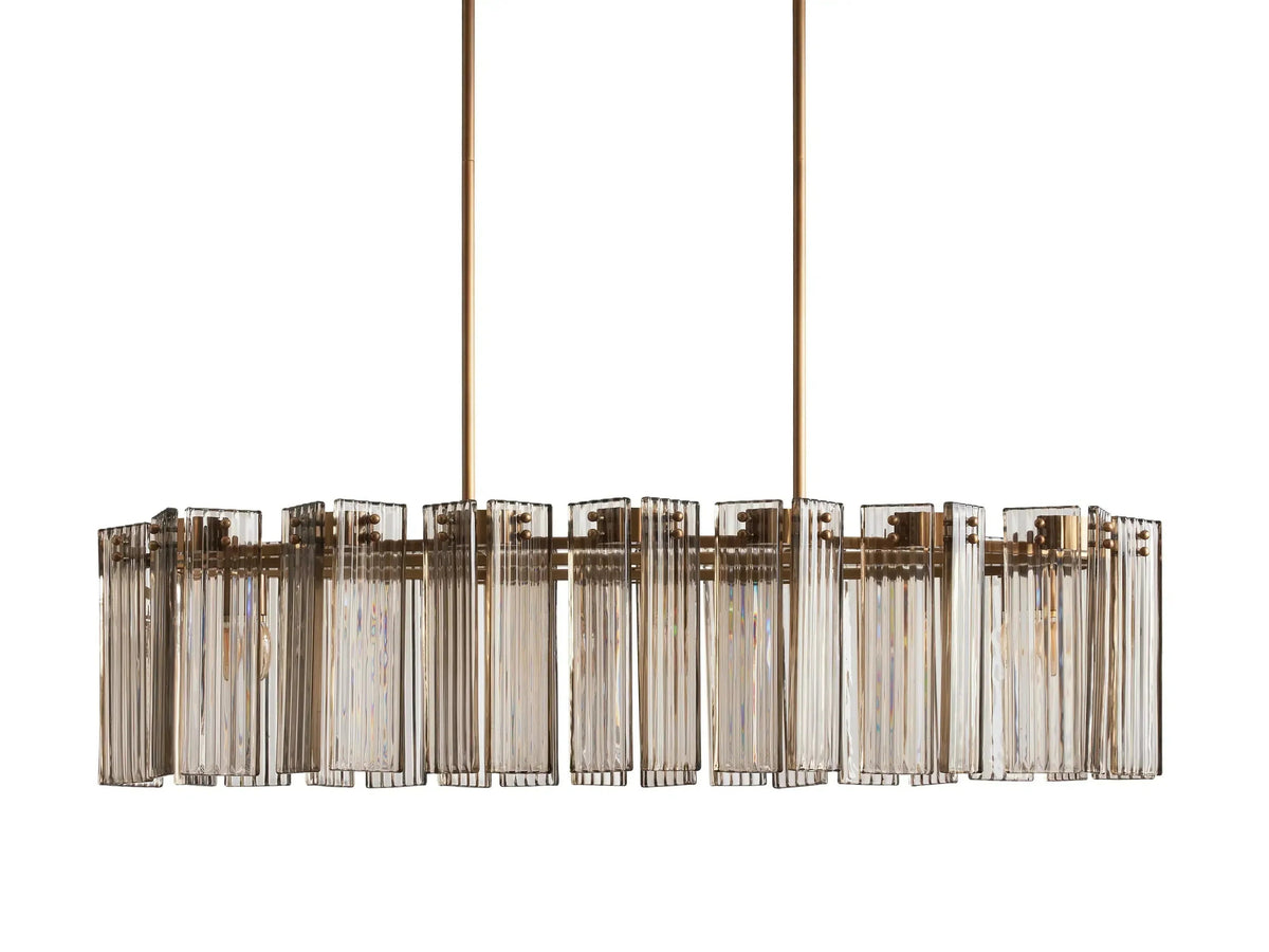 Delsie Oval Art Glass Chandelier 51''63''72''L - view 43