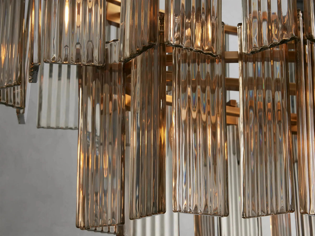 Delsie Oval Art Glass Chandelier 51''63''72''L - view 30