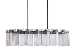 Delsie Oval Art Glass Chandelier 51''63''72''L - view 16