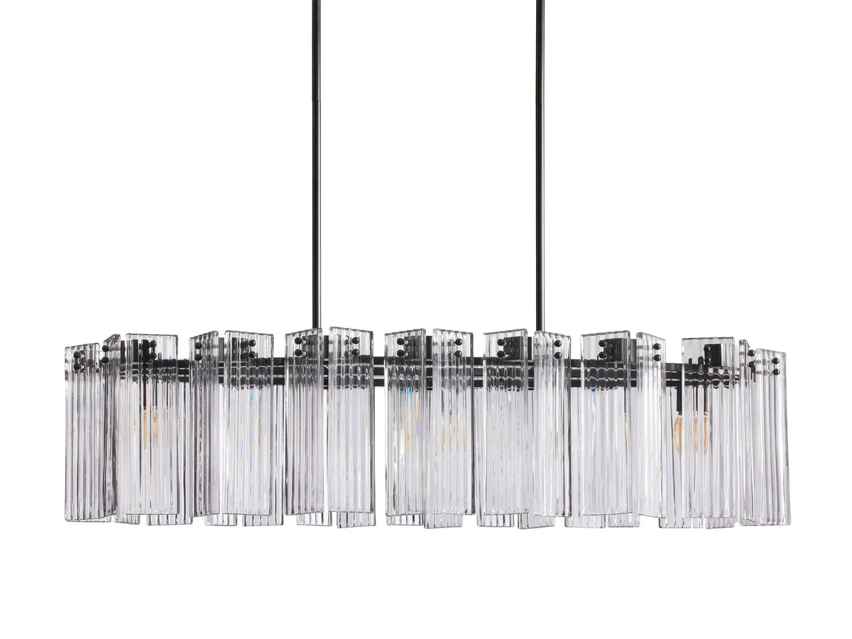 Delsie Oval Art Glass Chandelier 51''63''72''L - view 16