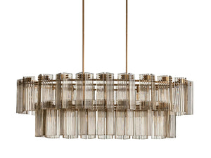 Delsie Oval Art Glass Chandelier 51''63''72''L - view 46