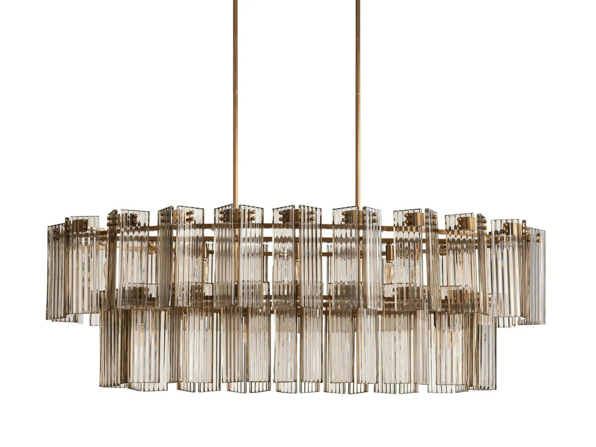 Delsie Oval Art Glass Chandelier 51''63''72''L - view 46