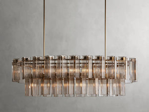 Delsie Oval Art Glass Chandelier 51''63''72''L - view 5