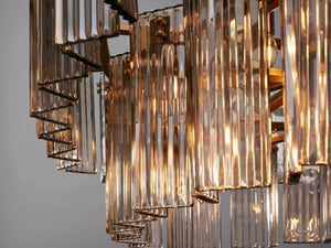 Delsie Oval Art Glass Chandelier 51''63''72''L - view 49