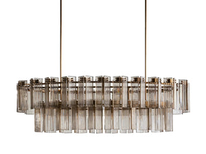Delsie Oval Art Glass Chandelier 51''63''72''L - view 50