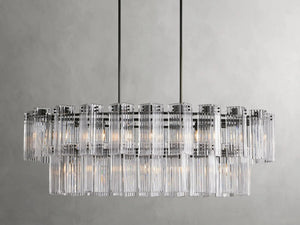 Delsie Oval Art Glass Chandelier 51''63''72''L - view 17