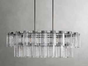 Delsie Oval Art Glass Chandelier 51''63''72''L - view 18