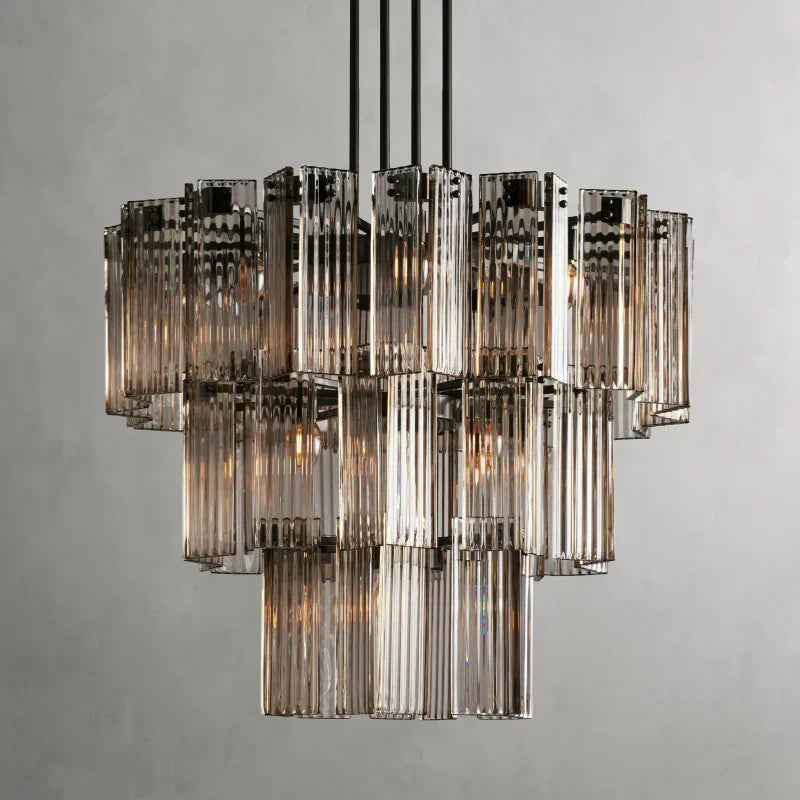 Delsie Round Art Glass Chandelier 38" 48" 60"D - view 10