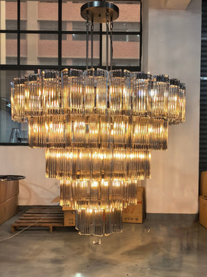 Delsie Round Art Glass Chandelier 38" 48" 60"D - view 32