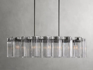Delsie Oval Art Glass Chandelier 51''63''72''L - view 9