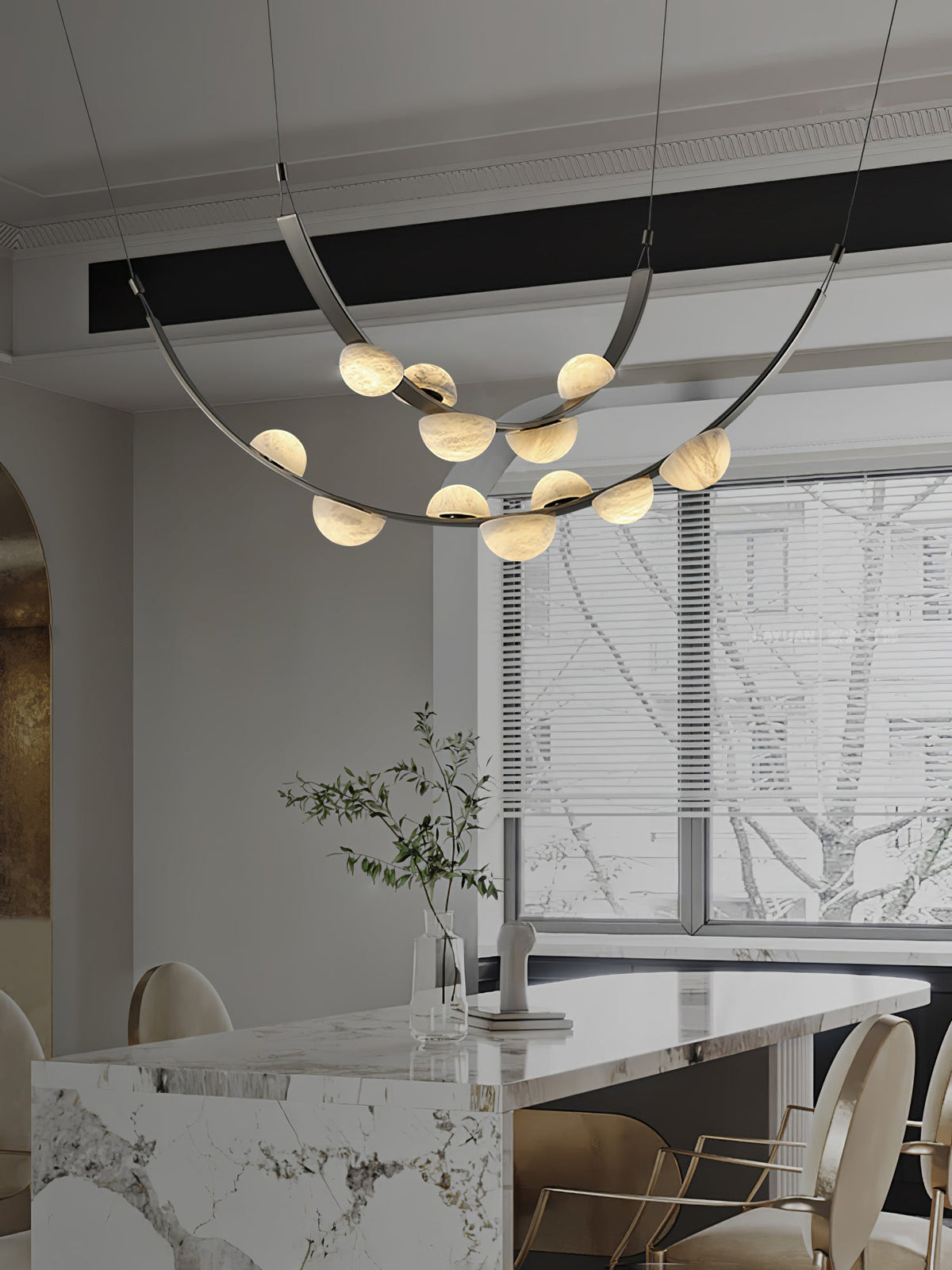 Dew Drops Alabaster Chandelier - view 9