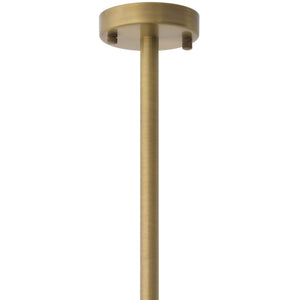 Nora Double Modern Brass Chandelier - (Antique Brass Finish/White Glass) - view 5