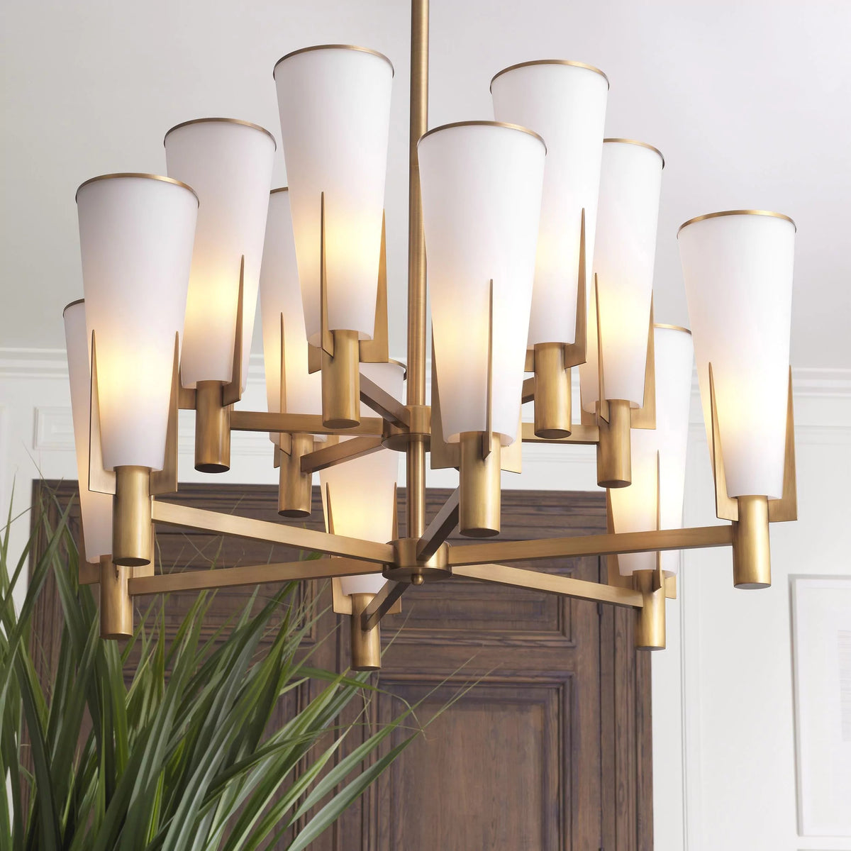 Nora Modern Brass Chandelier - view 2