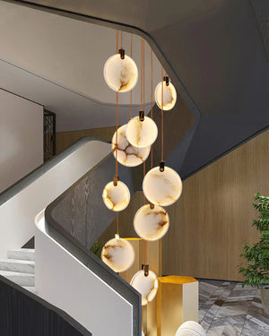 Moonshade Natural Marble Pendant Light Fixture - view 2