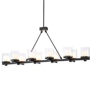 Sublime Modern Brass Chandelier (Antique Brass/Bronze Finish/Clear Glass) - view 5