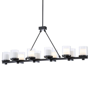 Sublime Modern Brass Chandelier (Antique Brass/Bronze Finish/Clear Glass) - view 6