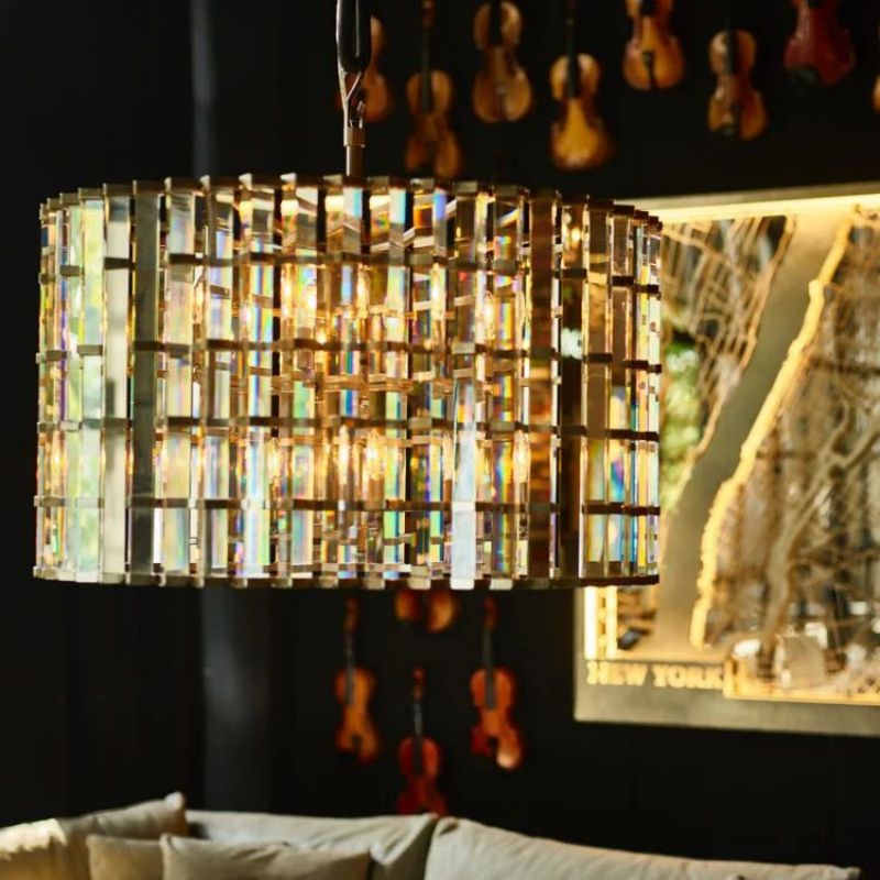Dora Glass Round Chandelier - view 9