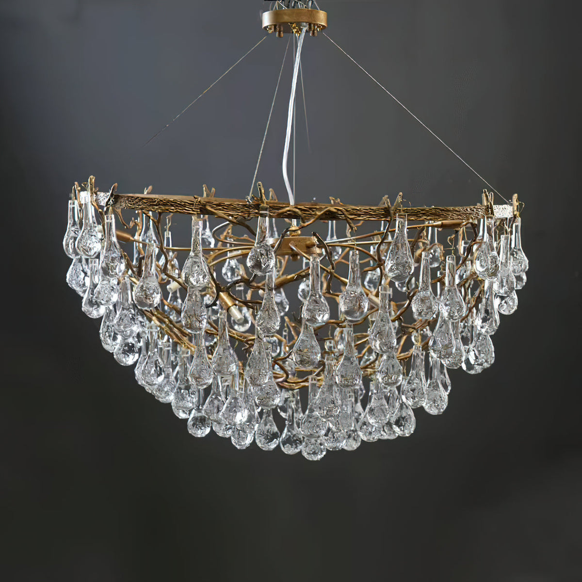 Doris Branch Brass Crystal Chandelier - view 7