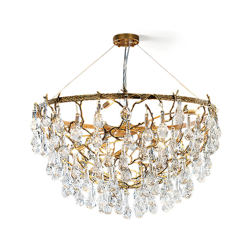 Doris Branch Brass Crystal Chandelier - view 10