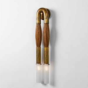Double Head Antonia Horsehair Sconce, glass wall sconce - view 2