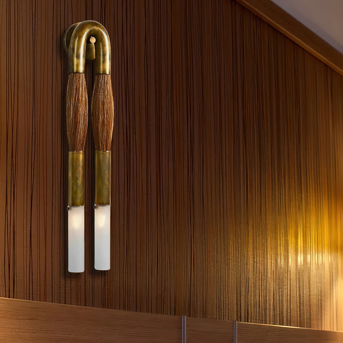 Double Head Antonia Horsehair Sconce, glass wall sconce - view 14