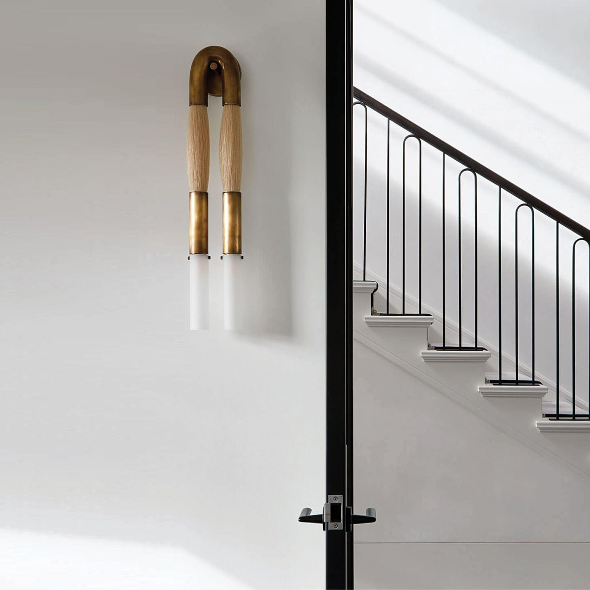 Double Head Antonia Horsehair Sconce, glass wall sconce