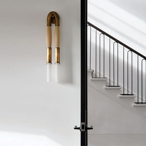 Double Head Antonia Horsehair Sconce, glass wall sconce