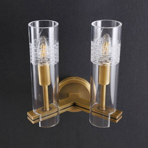Kaleidoscope Double Head Wall Sconce, Brass, chandelier - view 2