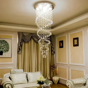 Double Spiral Three Step Dimming LED Modern Staircase Chandelier - view 2