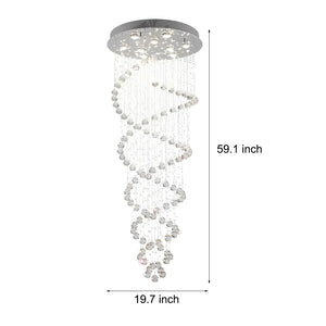 Double Spiral Three Step Dimming LED Modern Staircase Chandelier - view 3