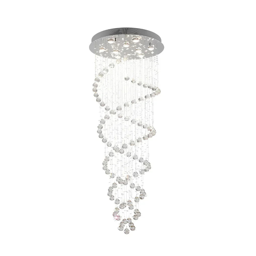 Double Spiral Three Step Dimming LED Modern Staircase Chandelier - view 4
